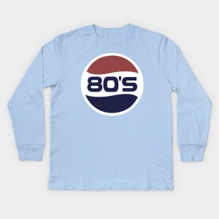 Retro logo for nostalgic 70s and 80s style Kids Long Sleeve T-Shirt